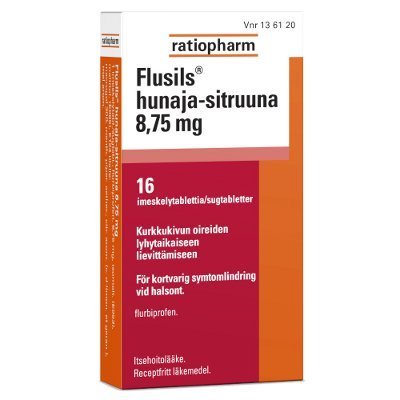 Flusils hunaja-sitruuna 8,75 mg 16 fol imeskelytablettia