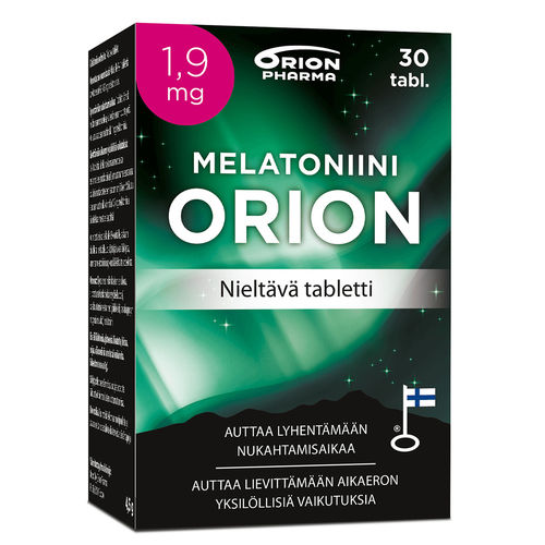 Melatoniini Orion 1,9 mg nieltävä tabletti *