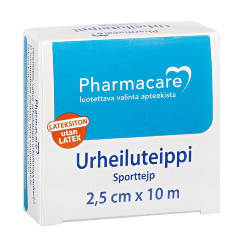 Pharmacare Urheiluteippi 2,5cm x 10m