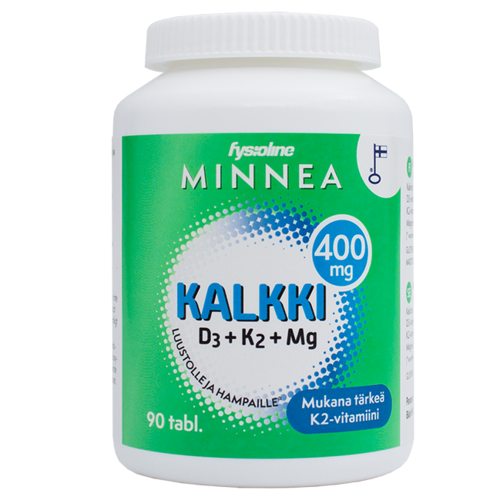 Minnea Kalkki + D3 + K2 + Mg 90 tablettia