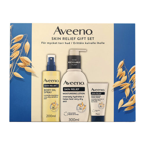 Aveeno Skin Relief lahjapakkaus 300 ml + 200 ml + 75 ml
