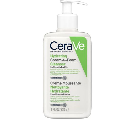 CeraVe Hydrating Cream-to-foam Cleanser Puhdistustuote 236 ml