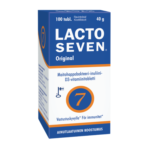Lacto Seven maitohappobakteeri-inuliinivalmiste 100 tablettia