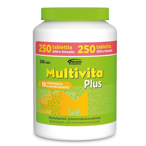 Multivita Plus 200 + 50 tablettia KAMPANJAPAKKAUS *